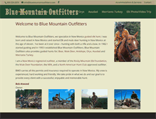 Tablet Screenshot of bluemountainoutfitters.com